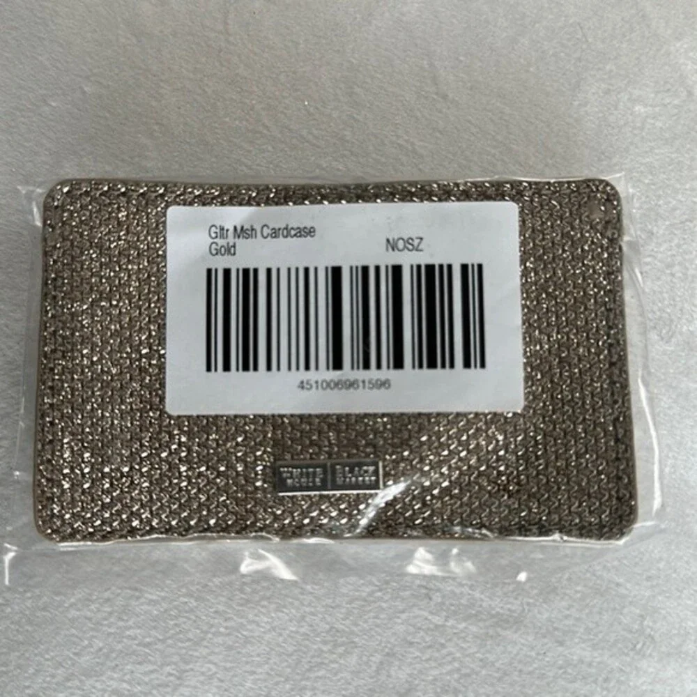WHBM Glitter Mesh Credit Card Case